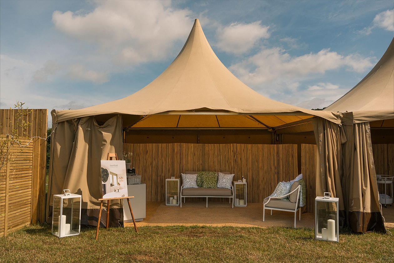 Inside Defender Camp, Glastonbury Secret Wellness Retreat, VIP Glastonbury Camp