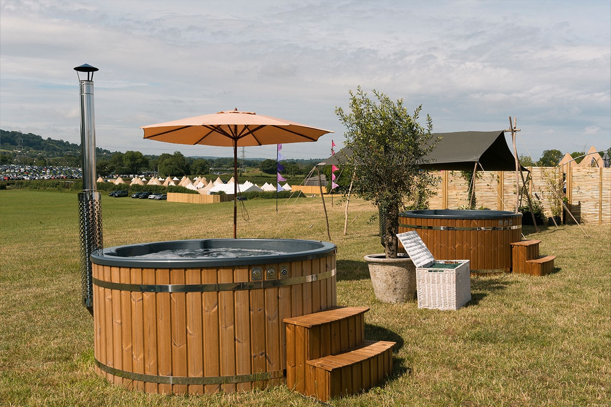 Inside Defender Camp, Glastonbury Secret Wellness Retreat, VIP Glastonbury Camp