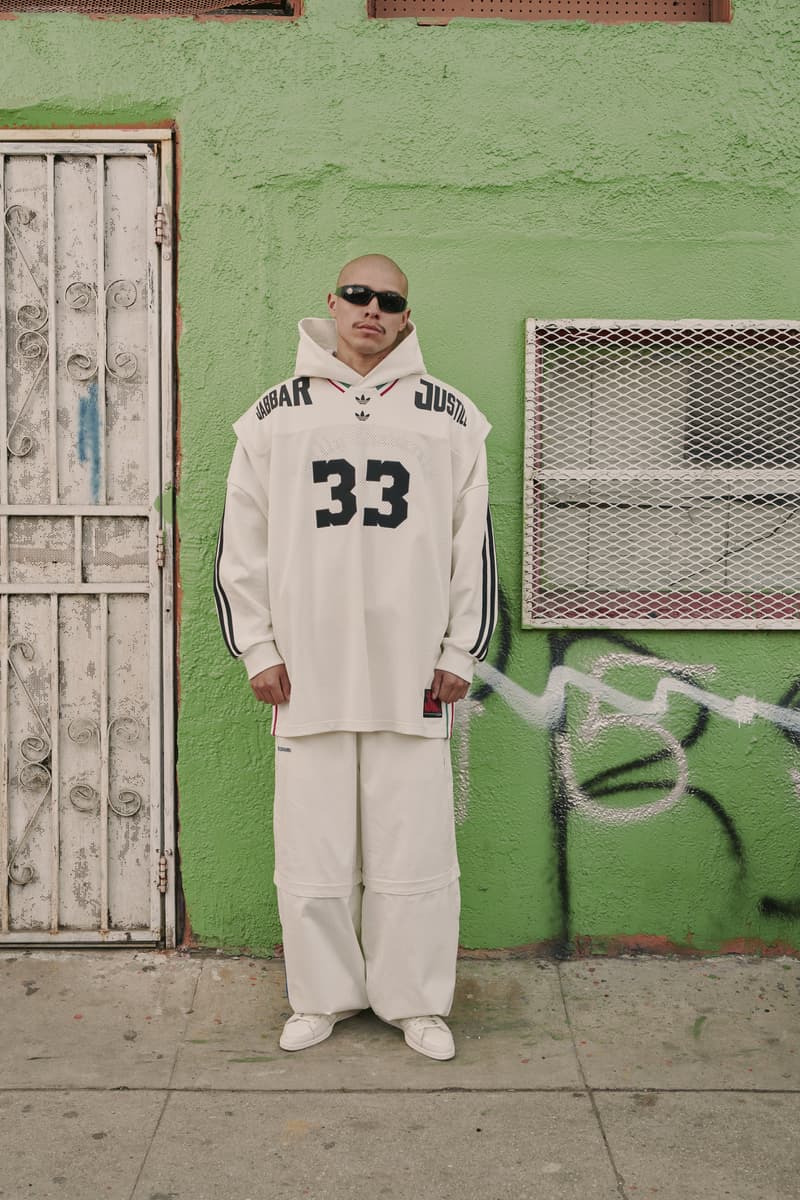 willy chavarria, adidas originals, sweatshirts, tracksuits, logo tshirts, models, pastel walls