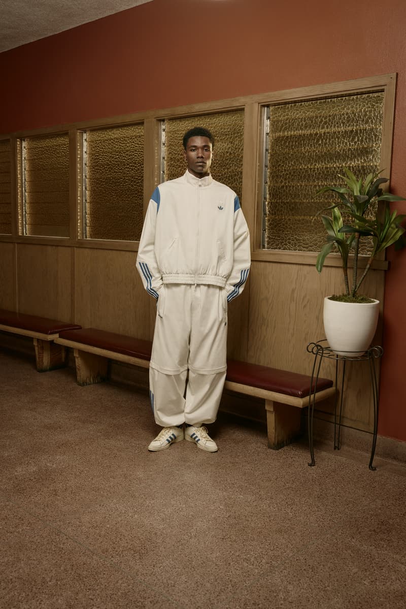 willy chavarria, adidas originals, sweatshirts, tracksuits, logo tshirts, models, pastel walls