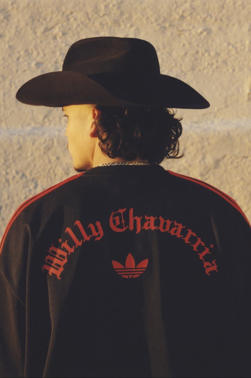 willy chavarria, adidas originals, sweatshirts, tracksuits, logo tshirts, models, pastel walls