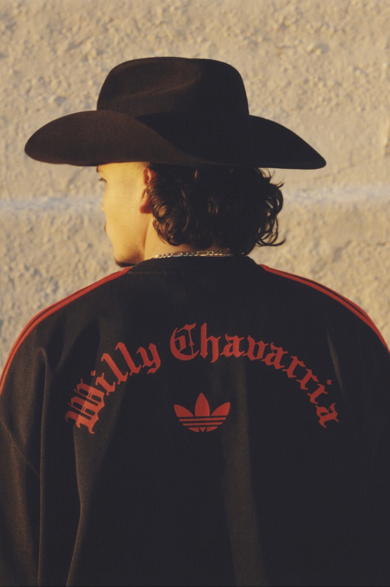 willy chavarria, adidas originals, sweatshirts, tracksuits, logo tshirts, models, pastel walls