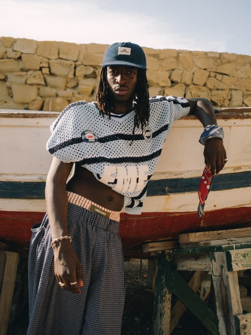 eme studios, spain, girls, streetwear, baggy shorts, island, beach, crochet polo tops