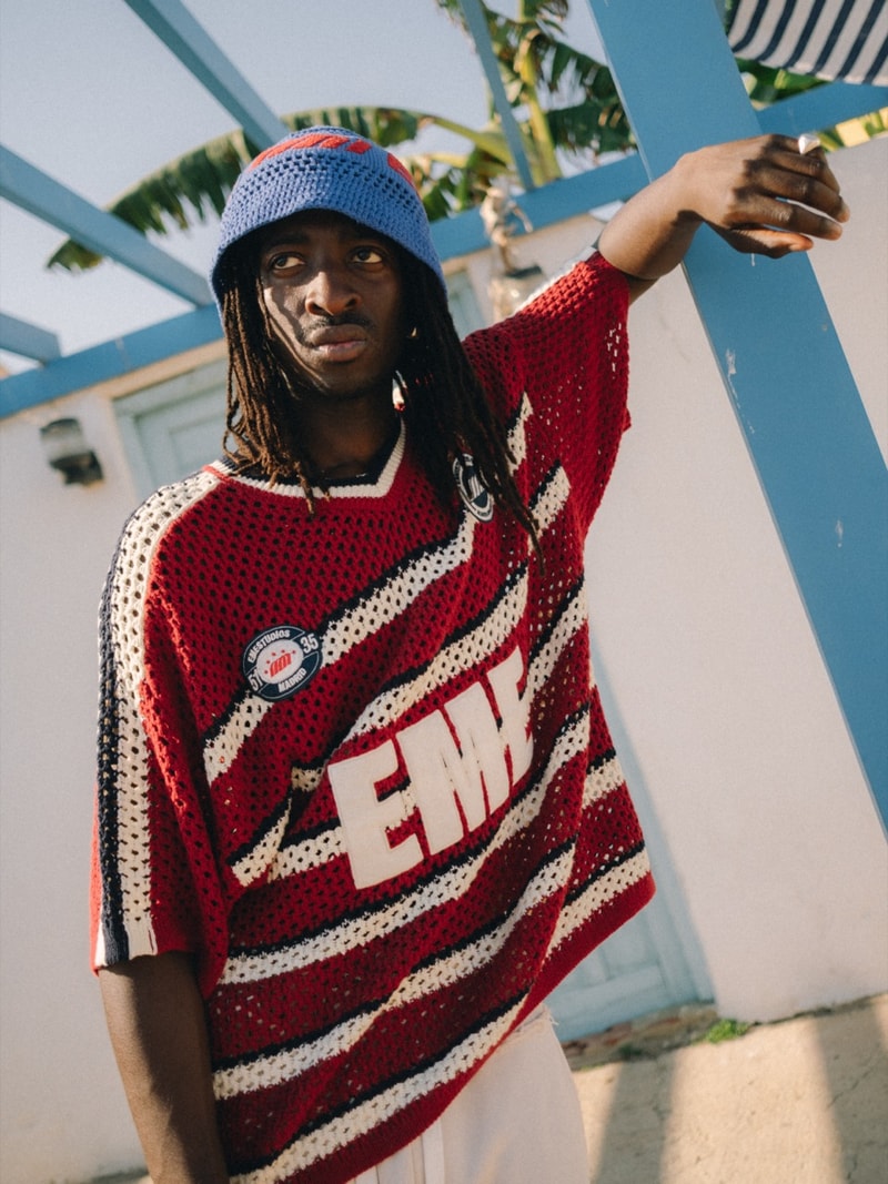 eme studios, spain, girls, streetwear, baggy shorts, island, beach, crochet polo tops