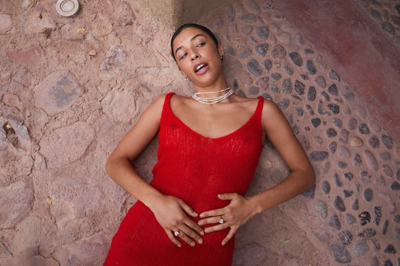 pilgrim jewelry, girls, beach, pool, bikini, gold pendant, silver, earrings, swimwear, sofa, lounging