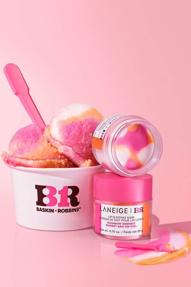 Sydney Sweeney, Laneige, Baskin-Robbins, Collaboration, Rainbow Sherbet Lip Sleeping Mask
