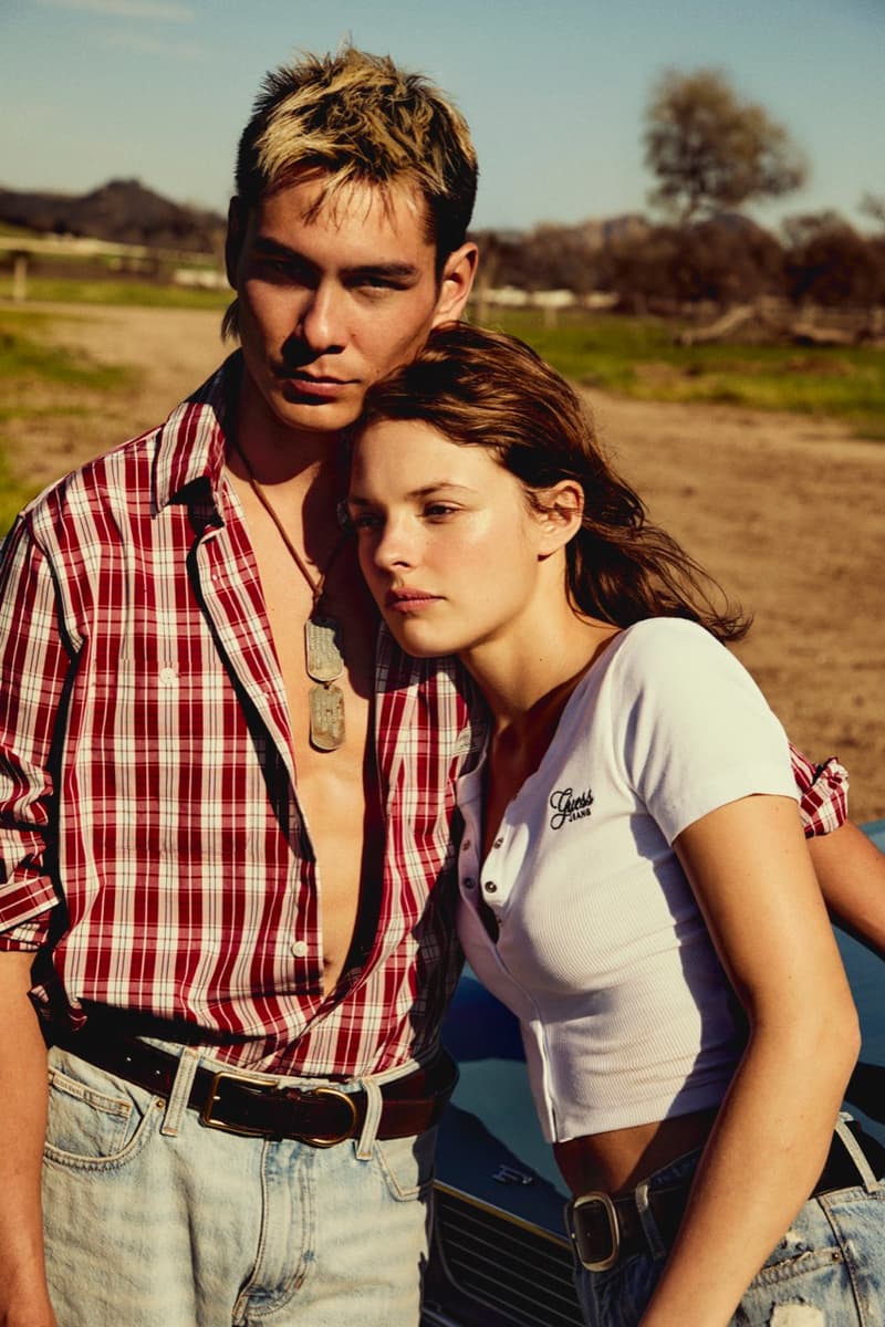 guess jeans, evan mock, alana champion, denim, underwear, 