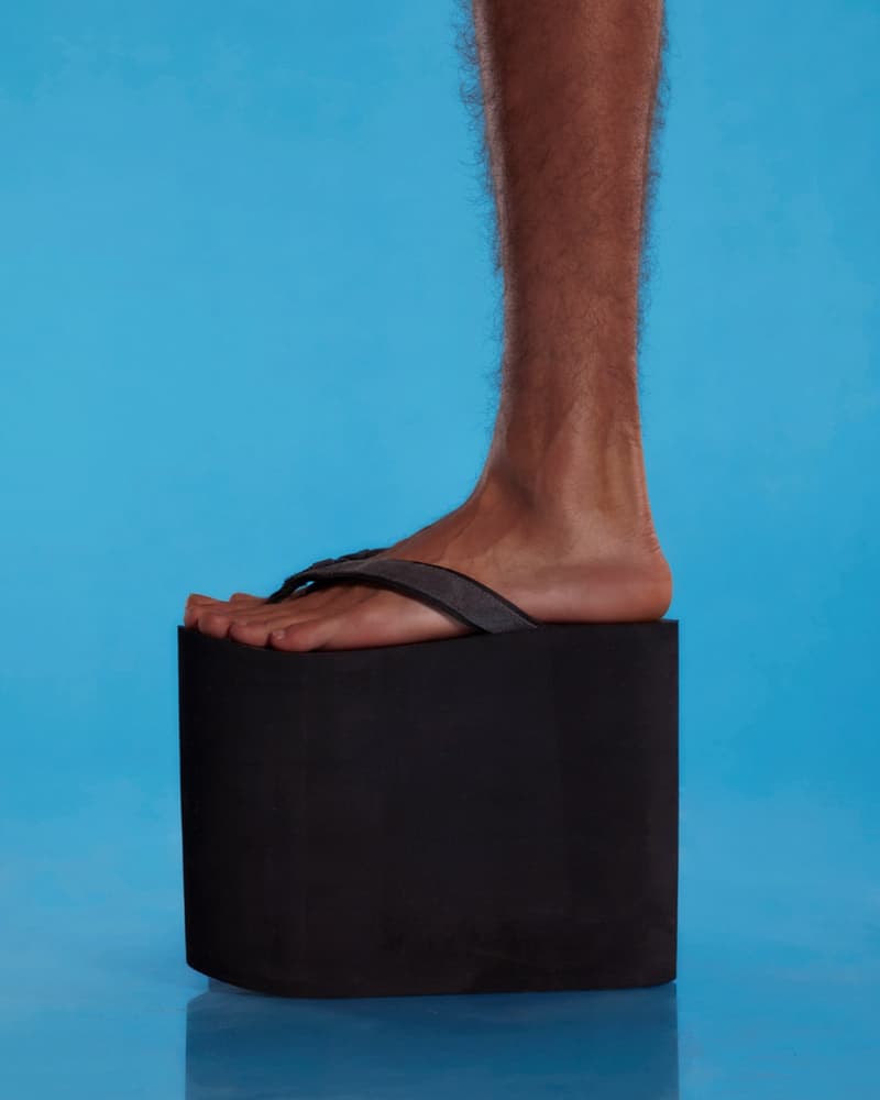 erl, flip flops, platform sandals, thong sandals, bodies, man, woman, positions