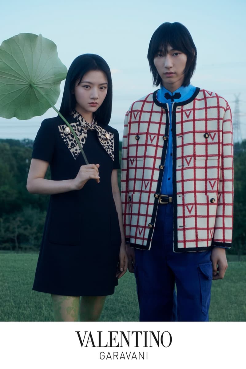 valentino, valentine's day, couples, china, suede bags, flowers, grass