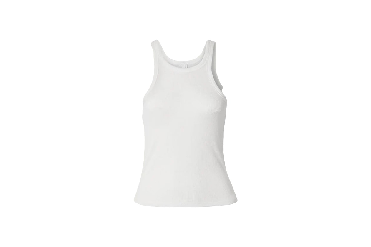 lyst index, miu miu suede boat shoes, prada sneakers, skims white tank top, the row flip flop sandals, thong