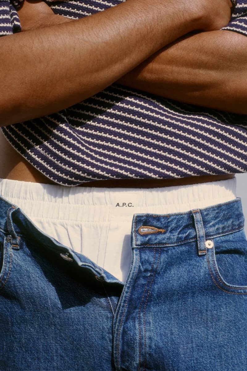 apc, woman, denim, topless, summer, jelly shoes, ballet flats, 