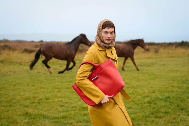 longchamp, winter 2025 collection, parisian brand, paris, french, france, england, english, countryside, Cotswolds, London, style, fashion, boots, knitwear, red, black, line, leopard prints, patterns, vinyl,