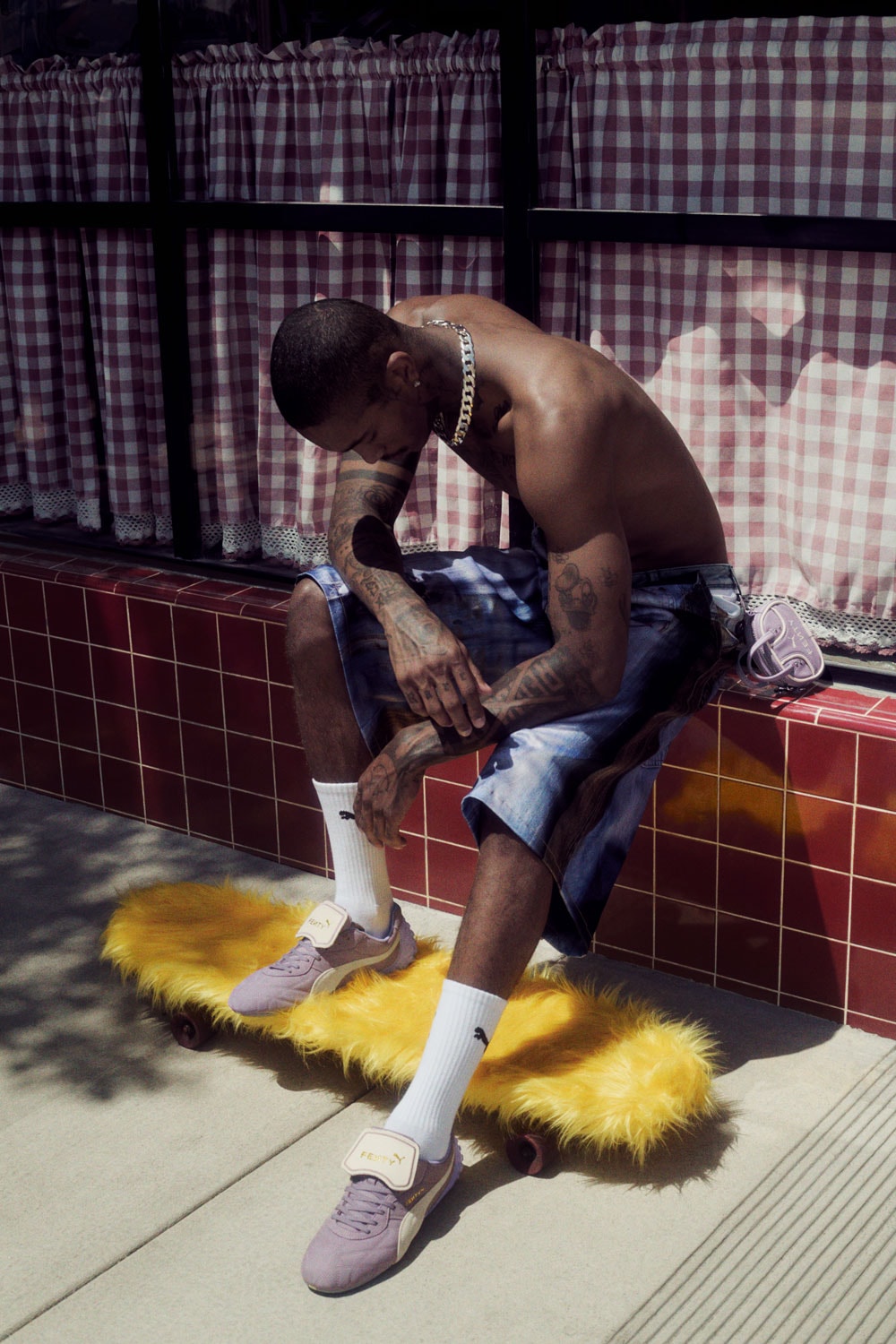 fenty x puma football soccer fashion footwear cat cleat avanti ls rihanna pocket grip bag silhouettes scarf tees t-shirt track shorts pants