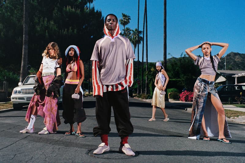 fenty x puma football soccer fashion footwear cat cleat avanti ls rihanna pocket grip bag silhouettes scarf tees t-shirt track shorts pants