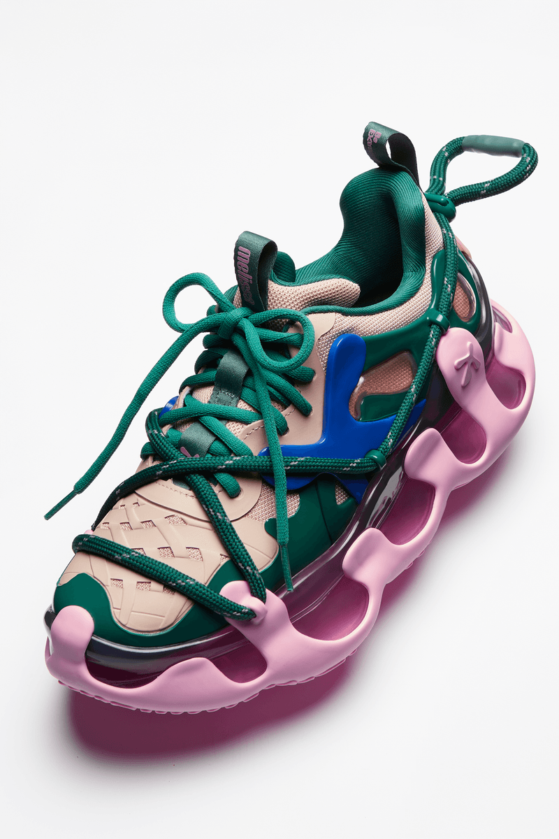 melissa melissa x sneaker styles silhouettes sculptural jelly sandals the icon beat rush sporty athletic sleek slim minimalistic 