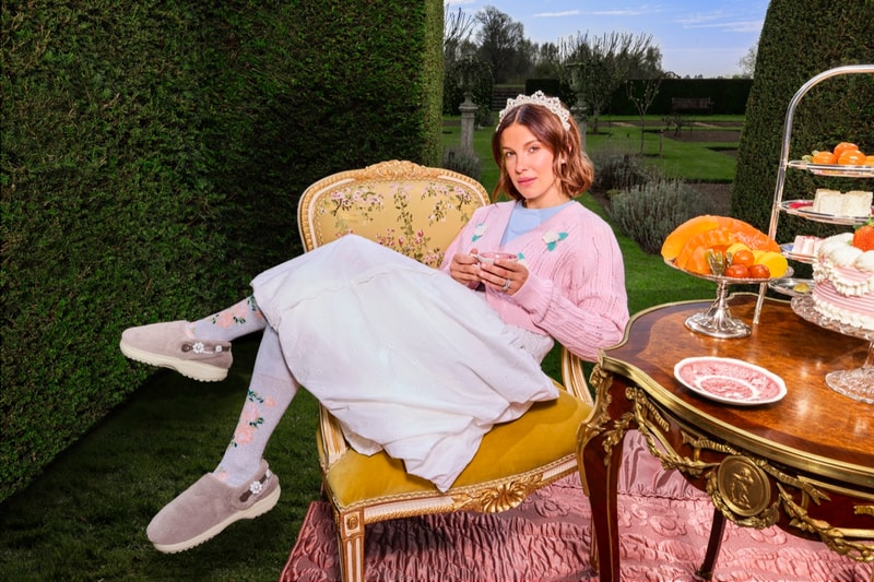millie bobby brown, crocs, clogs, fur slippers, mules, garden, 