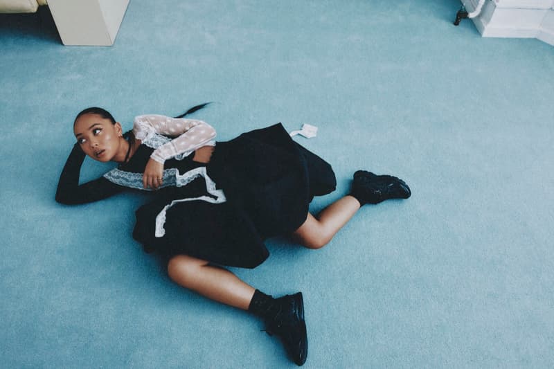 griff, asics, sneakers, girl, music artist, blue carpet, dresses, movement