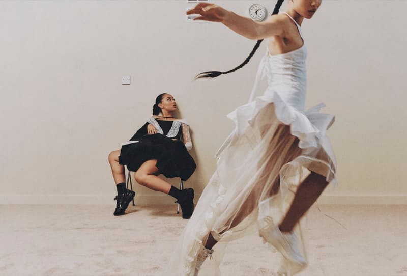 griff, asics, sneakers, girl, music artist, blue carpet, dresses, movement