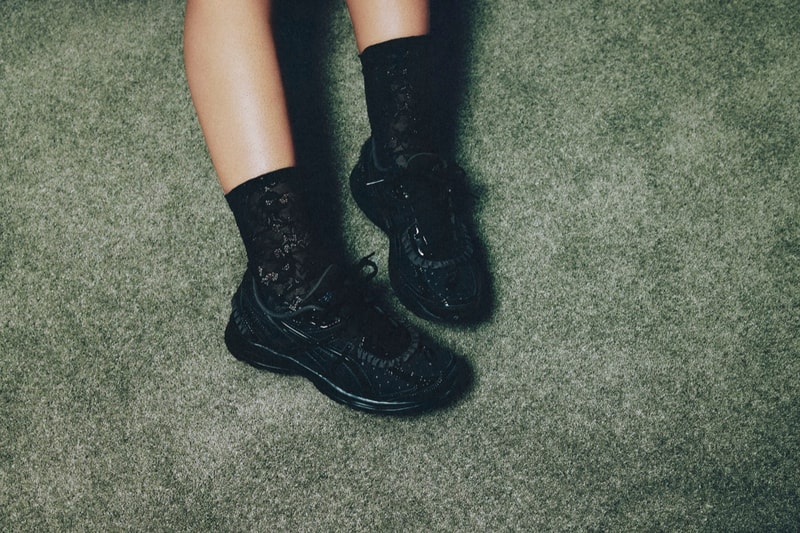 griff, asics, sneakers, girl, music artist, blue carpet, dresses, movement