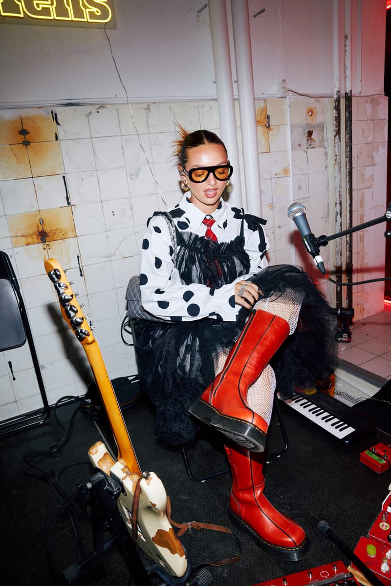 dr. martens buzz hi boot copenhagen fashion week eclipse leather biker chunky shoe black olive flame orange rimon lotta Lavanti