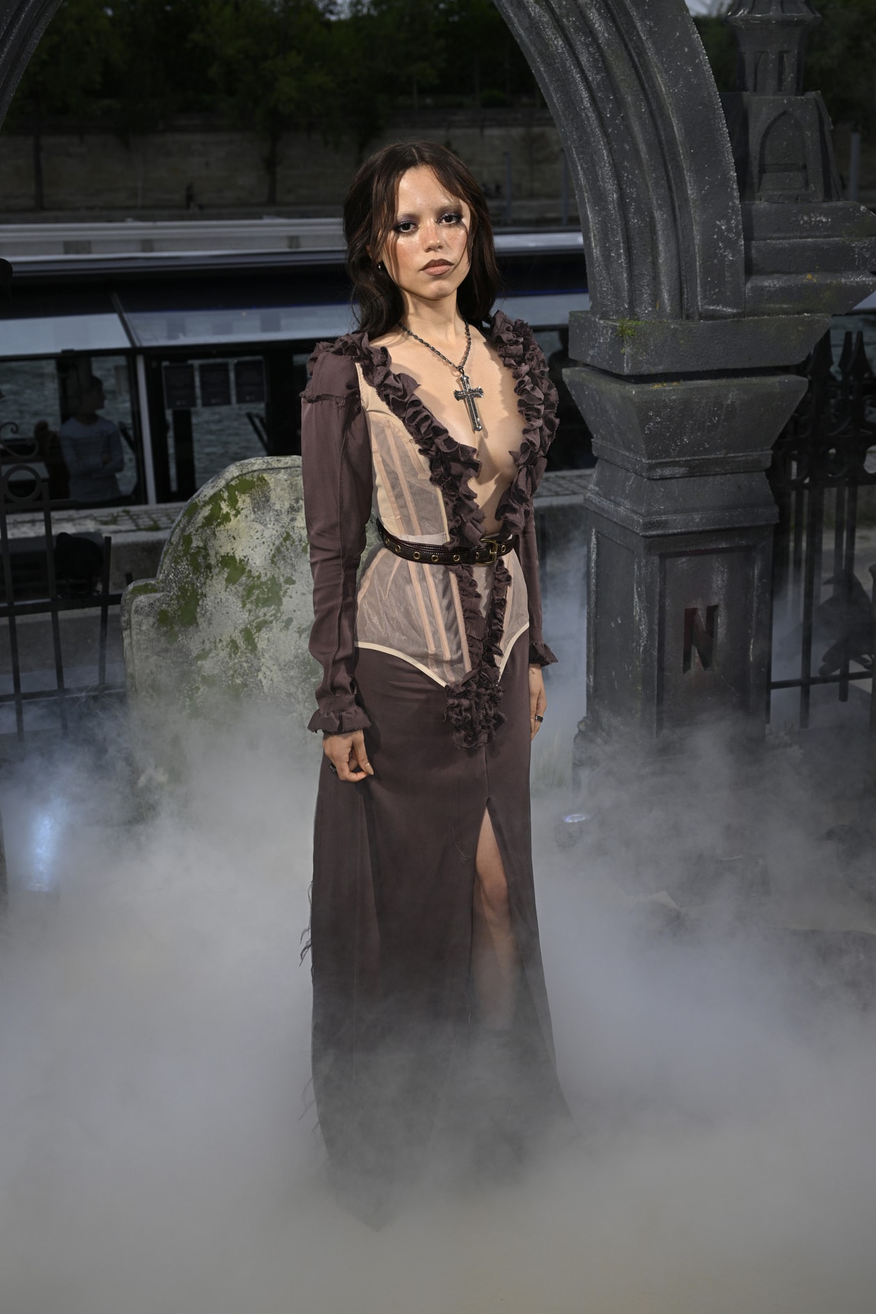 jenna ortega, wednesday press tour, simone rocha, vivienne westwood