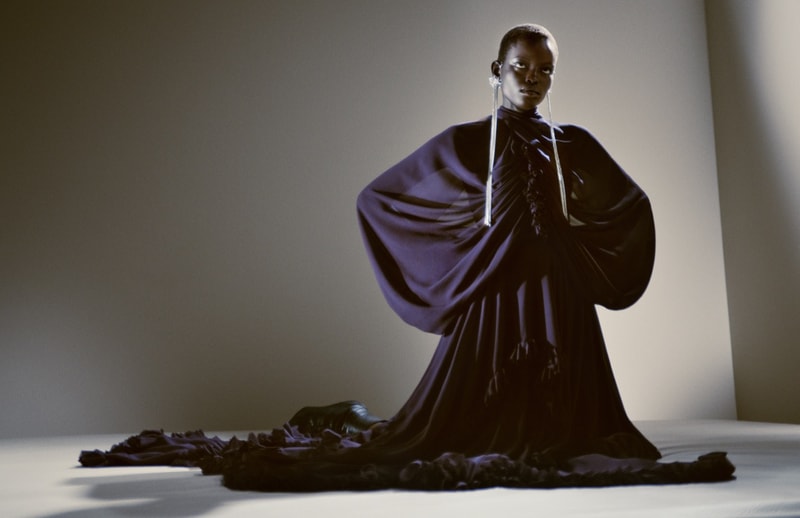 alex consani, mcqueen, fall winter, dresses, gowns, model