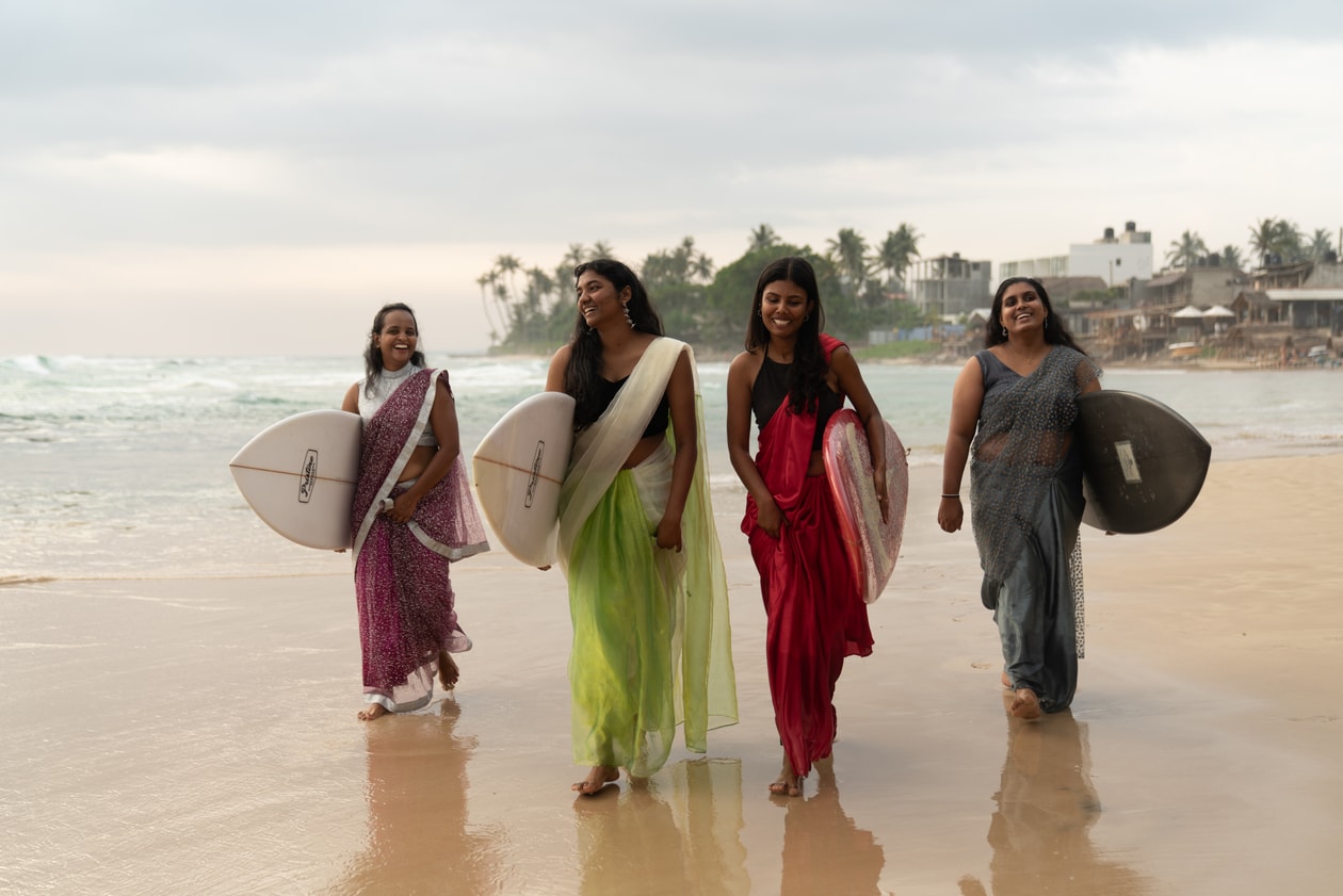 sea sisters, indonesia, surfing school, women, south asian, brown women 