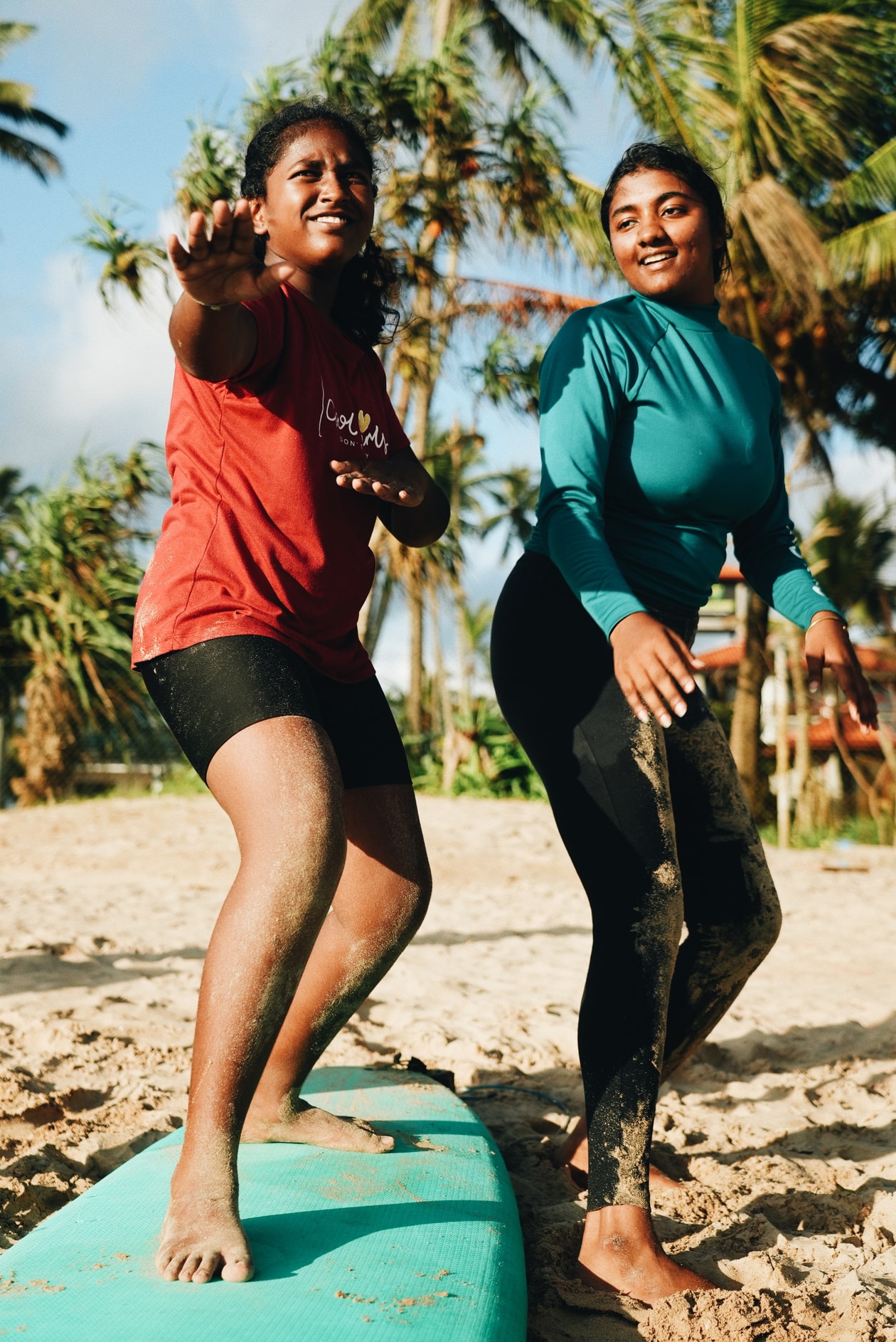 sea sisters, indonesia, surfing school, women, south asian, brown women 