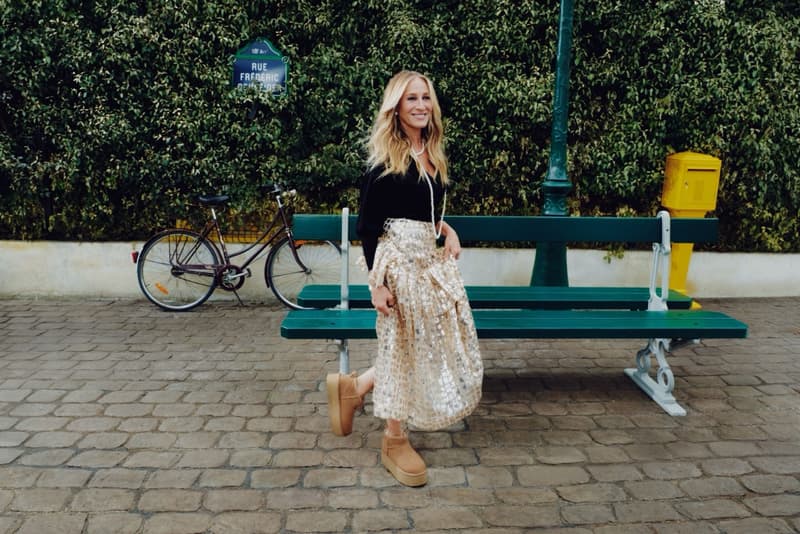 central cee, sarah jessica parker, uggs, rina sawayama, pink tracksuit, brown ugg boots