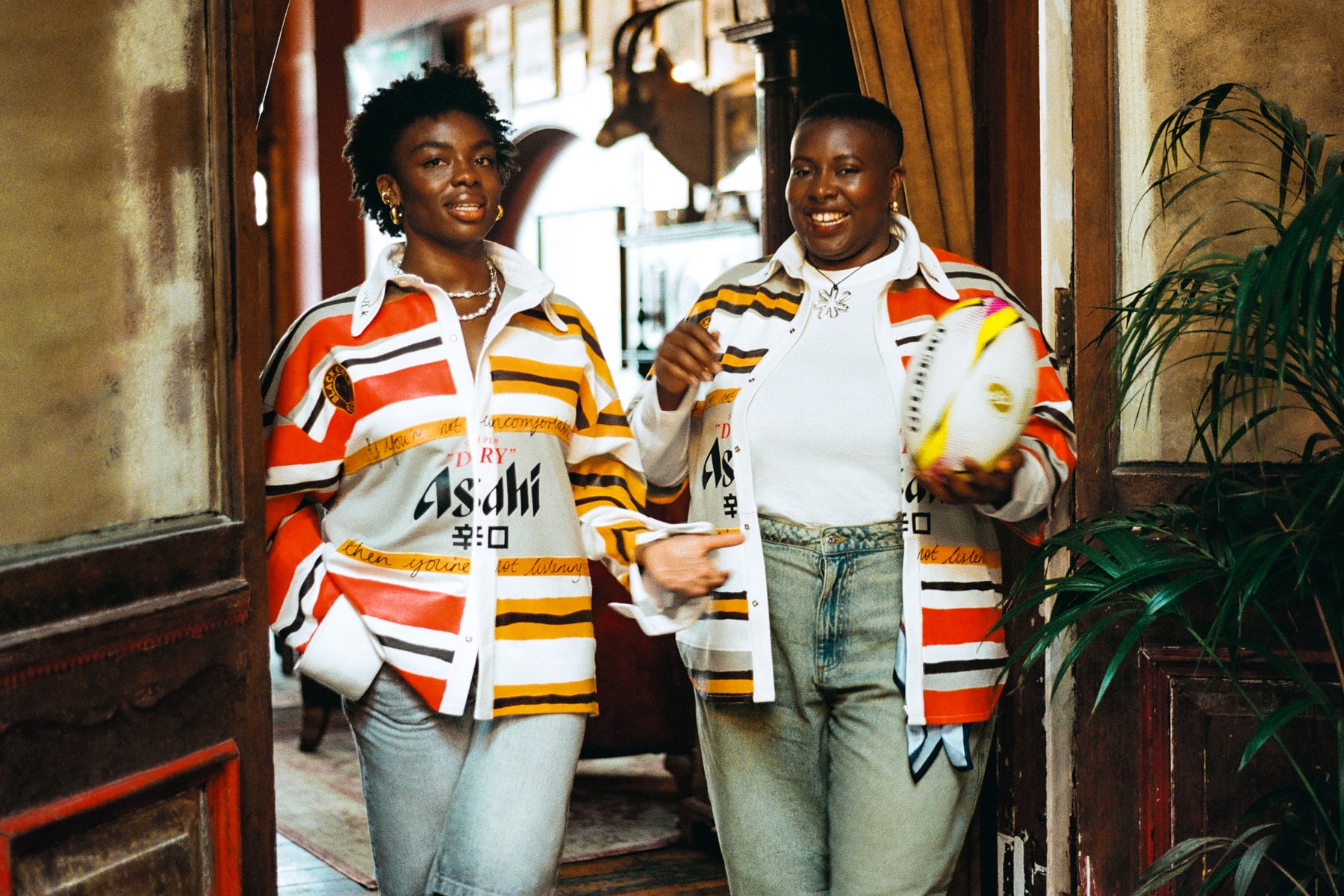 asahi super dry sophie hird rugby shirts traditional upcycle customize campaign black girls ruck sports fashion womens world cup 