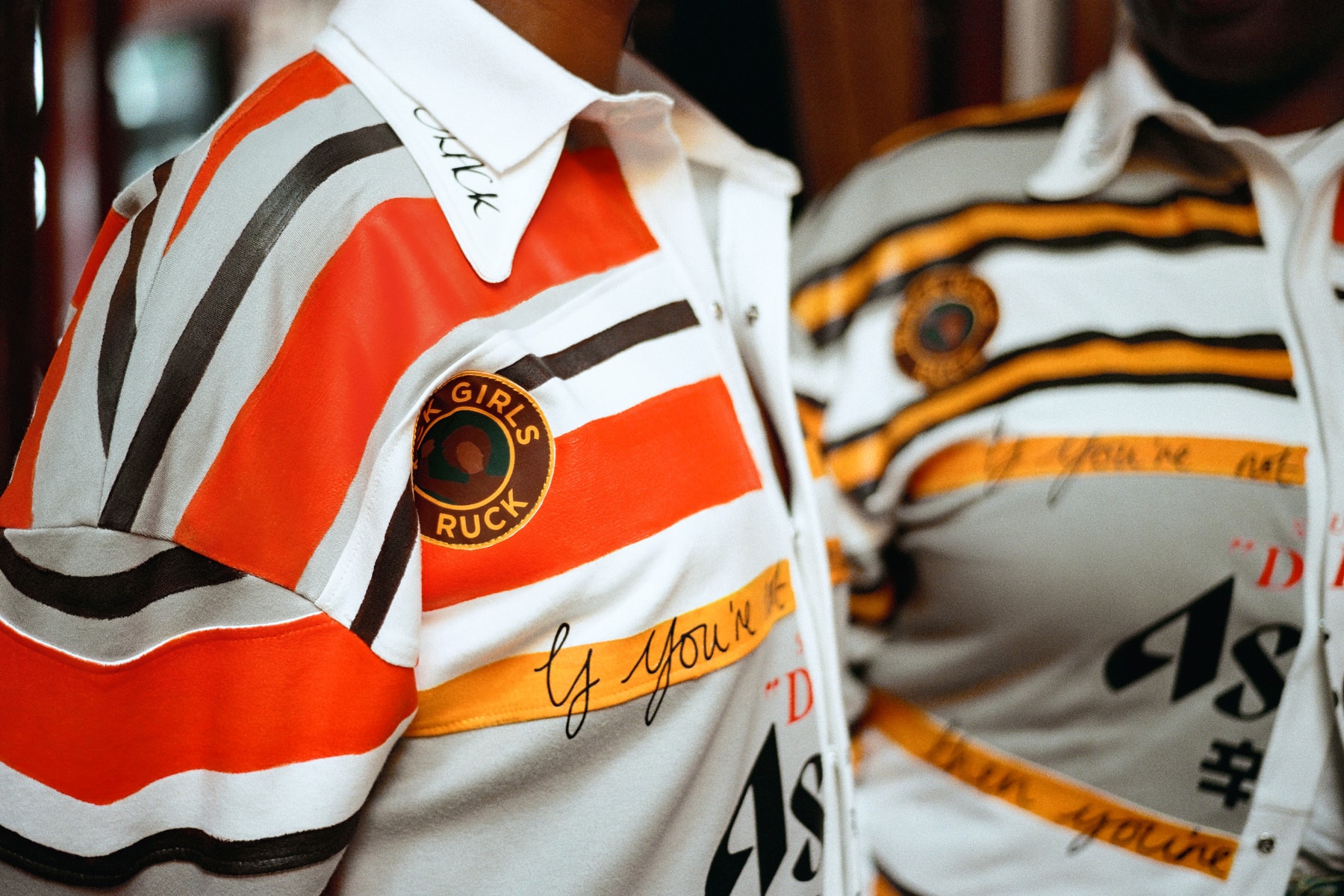 asahi super dry sophie hird rugby shirts traditional upcycle customize campaign black girls ruck sports fashion womens world cup 