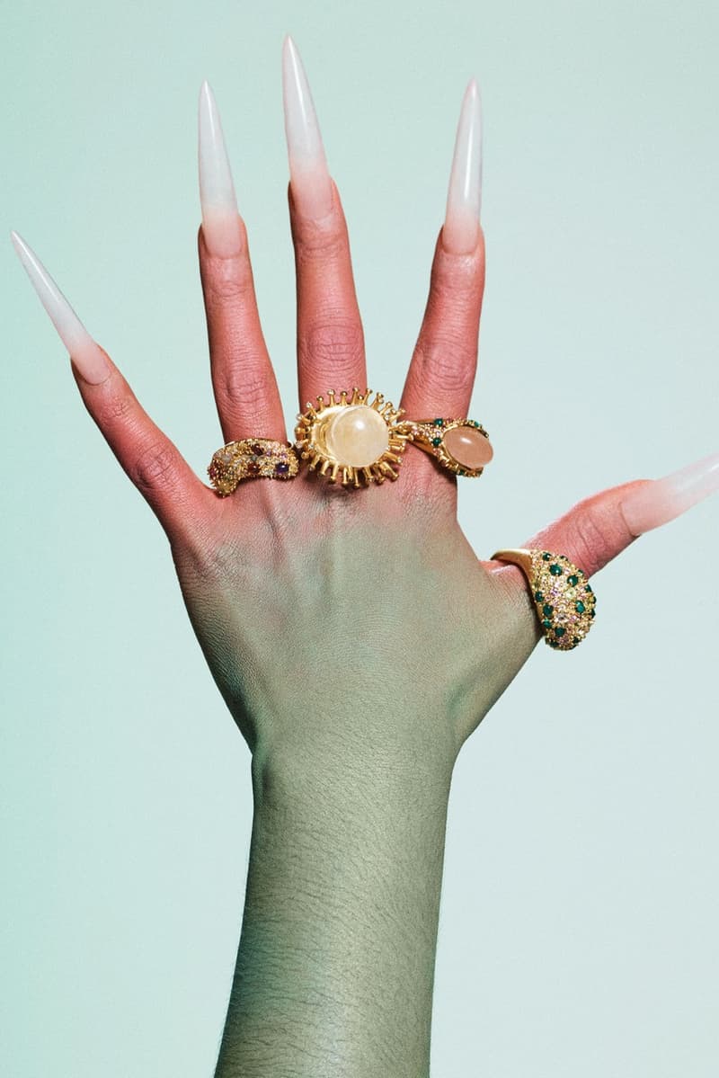 collina strada, tsunaina, jewelry collection, rings, sharp nails, model, necklaces, earrings