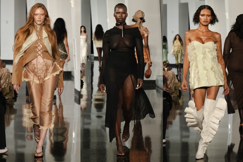 kim shui, women, bodies, corsets, boots, new york fashion week, runway, sheer looks, 