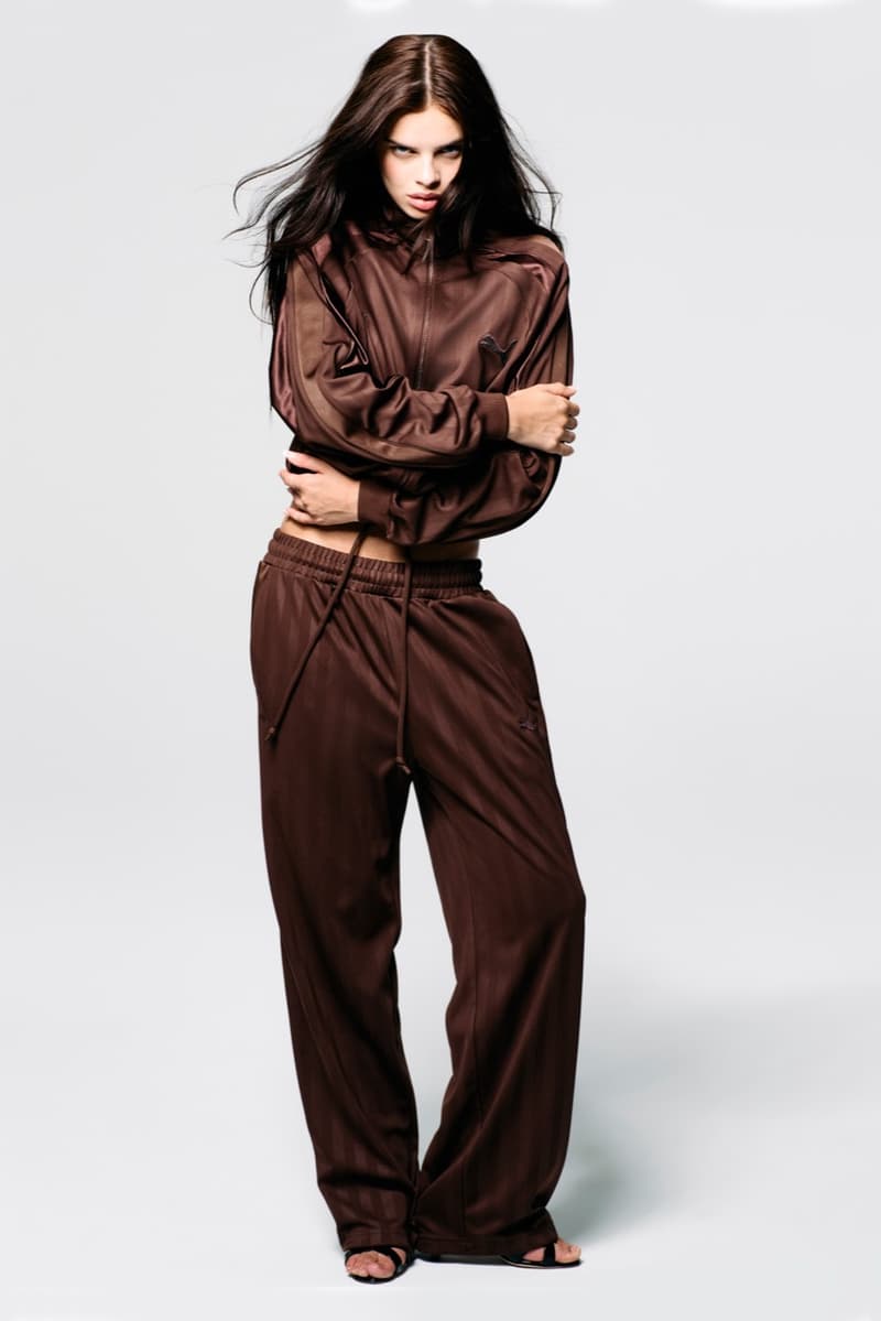 puma, guizio, track jackets, track pants, topless man, women, h street mesh sneaker, navy blue, brown