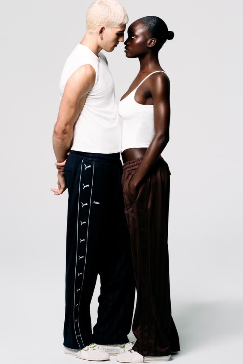 puma, guizio, track jackets, track pants, topless man, women, h street mesh sneaker, navy blue, brown