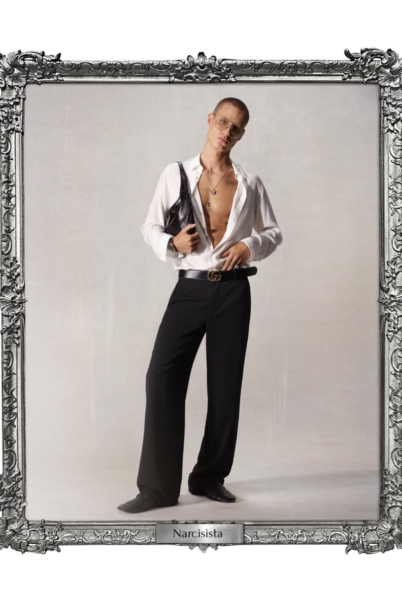 demna, gucci, characters, campaign, trench coats, leather jackets, bags, gg monogram