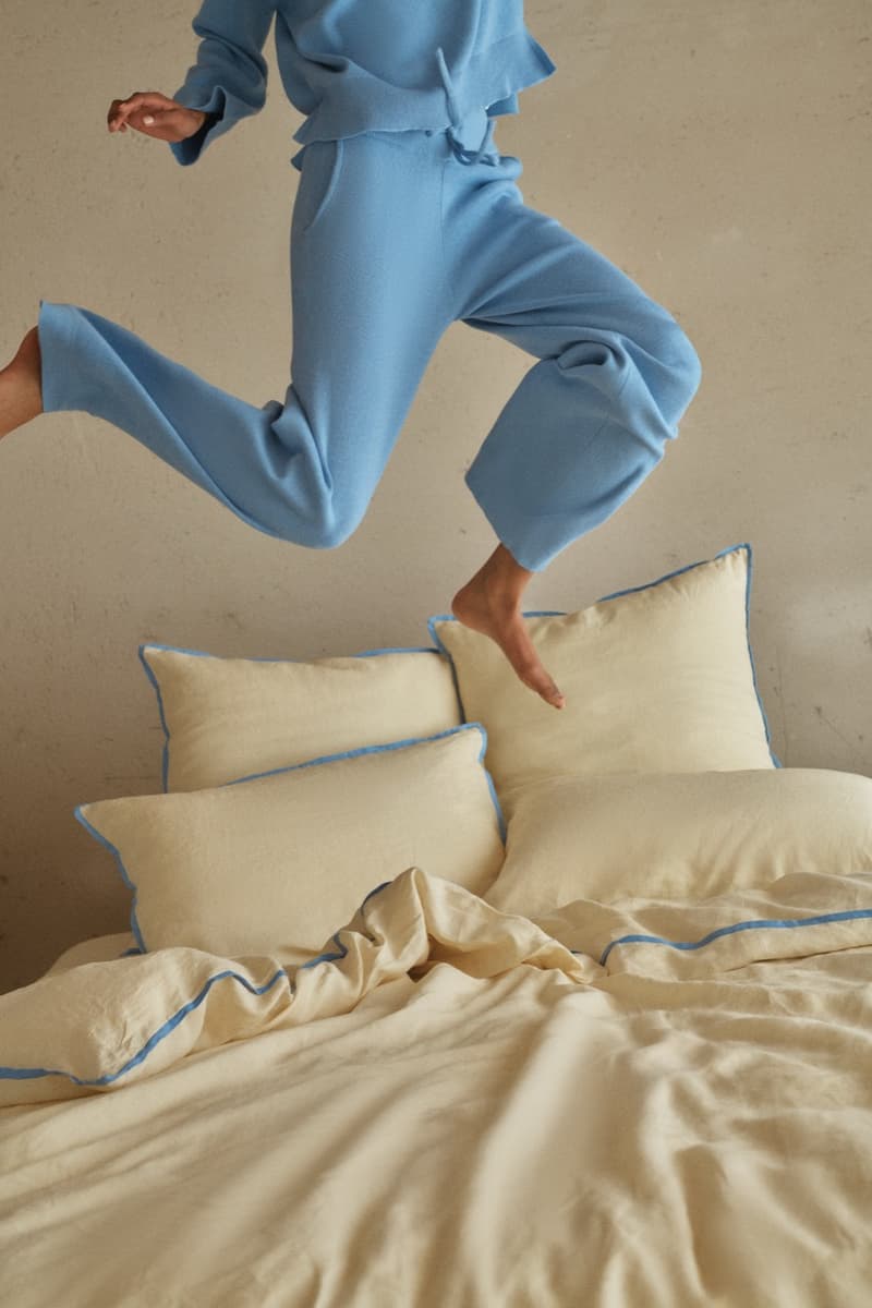 hommey, australia, bedding, homeware, linen duvet, pink, brown, bedsheets