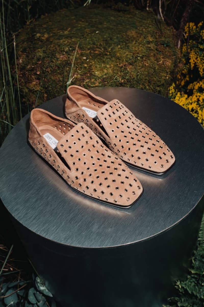 jimmy choo, spring collection, milan fashion week, pink lace ballet sneakers, scarlett pumps