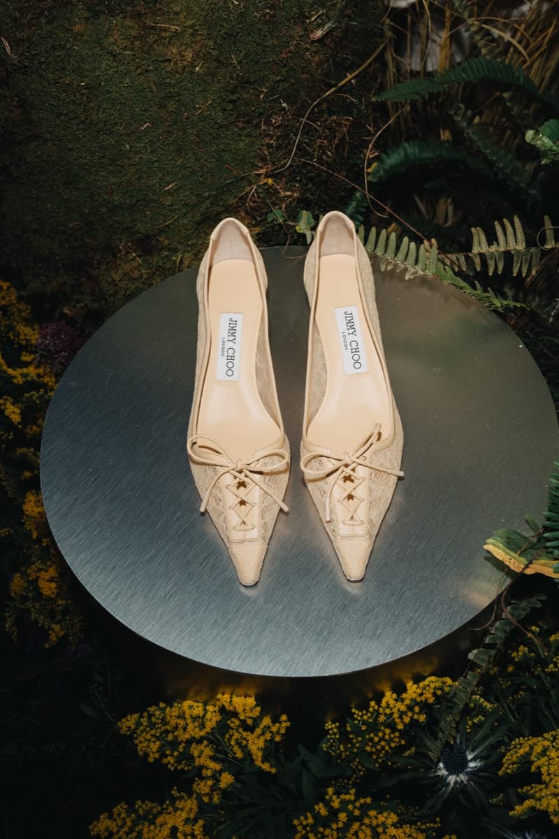 jimmy choo, spring collection, milan fashion week, pink lace ballet sneakers, scarlett pumps