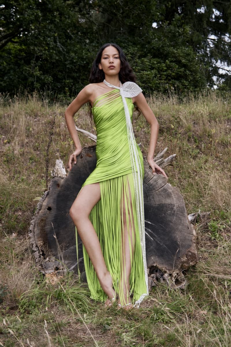 david koma, spring summer, lookbook, bright colours, dresses, women, bodies, nature, sheer dress, lace, bras