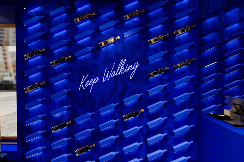 johnnie walker harrods vault boutique olivier rousteing couture blend flask gold pop up shop whisky tasting London collaboration