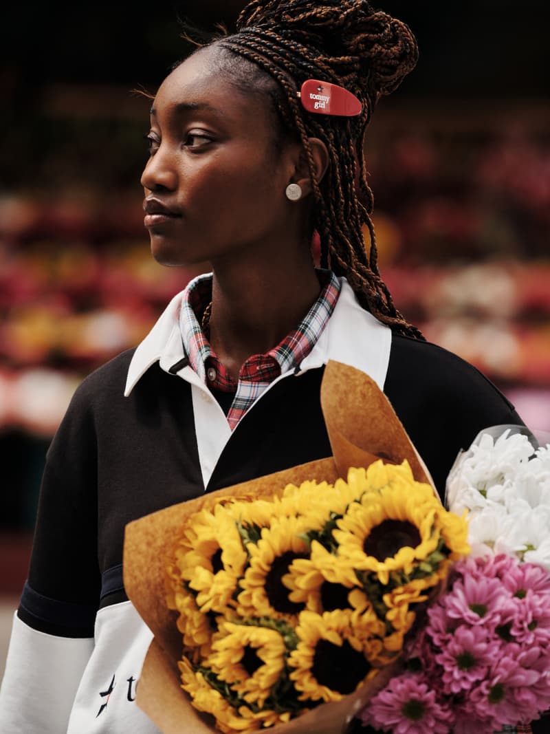 jang won young, tommy jeans, denim, girls, jackets, blazers, suede bags