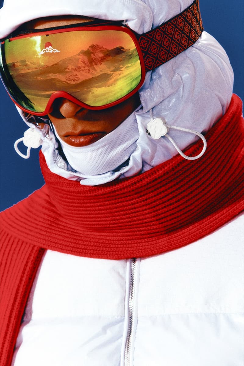 casablanca, ski slopes, skiwear, model, snow, jumpers, boots, sunglasses