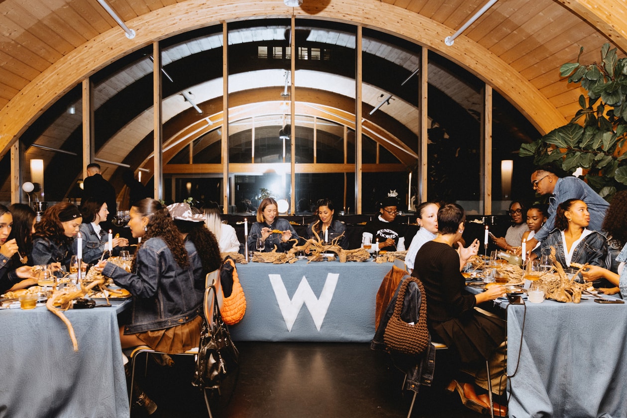 Wrangler hypebae paris fashion week events bae-bae-q western uniform collection range denim cowboy cut jeans la table vert 