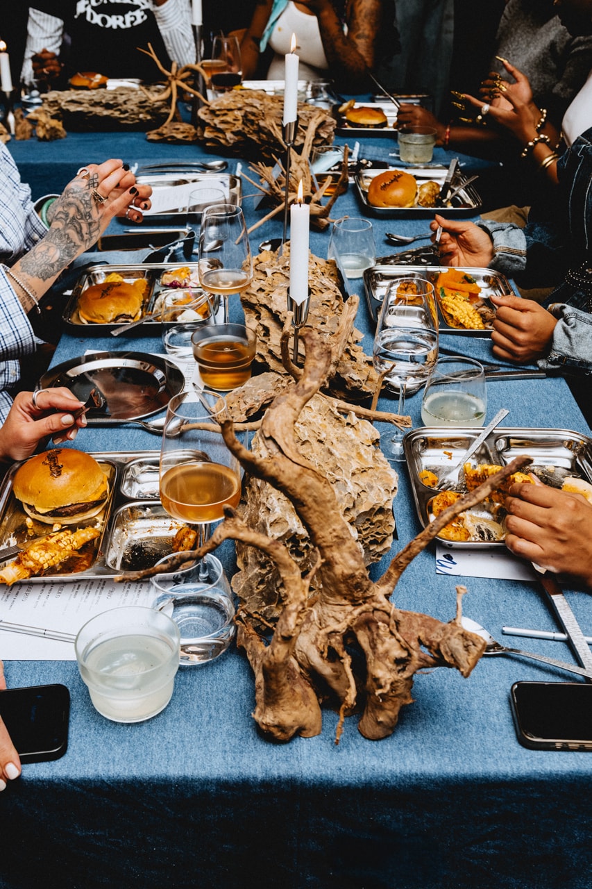 Wrangler hypebae paris fashion week events bae-bae-q western uniform collection range denim cowboy cut jeans la table vert 