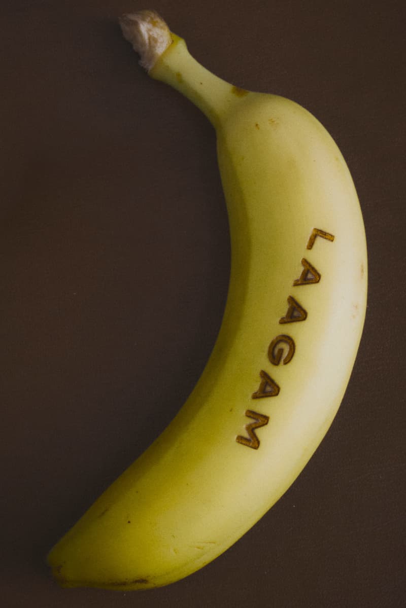 barcelona, laagam, sneakers, mesh, woman, pink balloons, brown shoes, laces, bananas