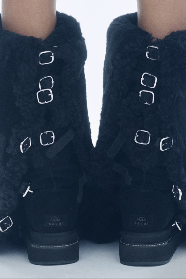 ugg, sacai, loafer, fur boots, fuzzy, thigh high