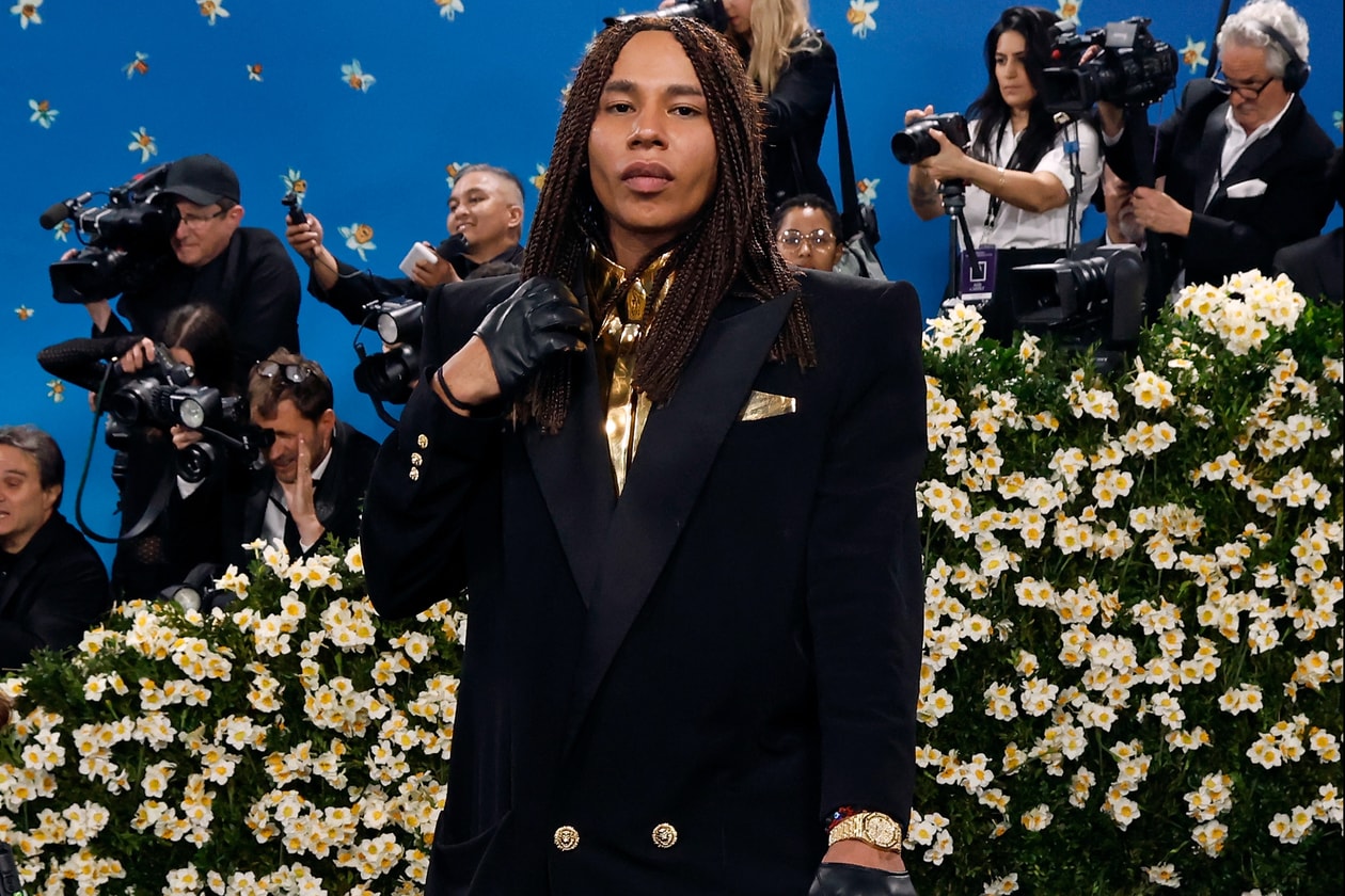 olivier rousteing, balmain met gala, blue carpet, black man, designer