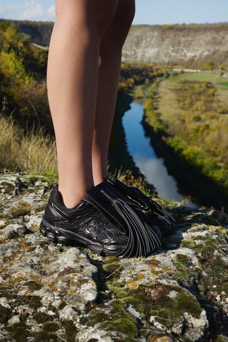 Fidan Novruzova, ASICS, GEL-CUMULUS 16, sneakers, footwear, streetwear, Paris Fashion Week, Spring/Summer 2026, Leather, handmade