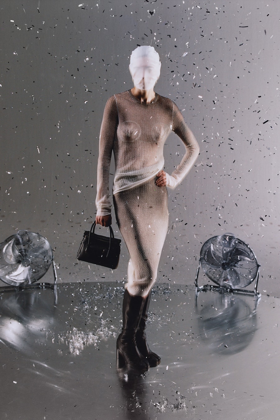 maison margiela, holiday, face masks, christmas, gowns, dresses, 